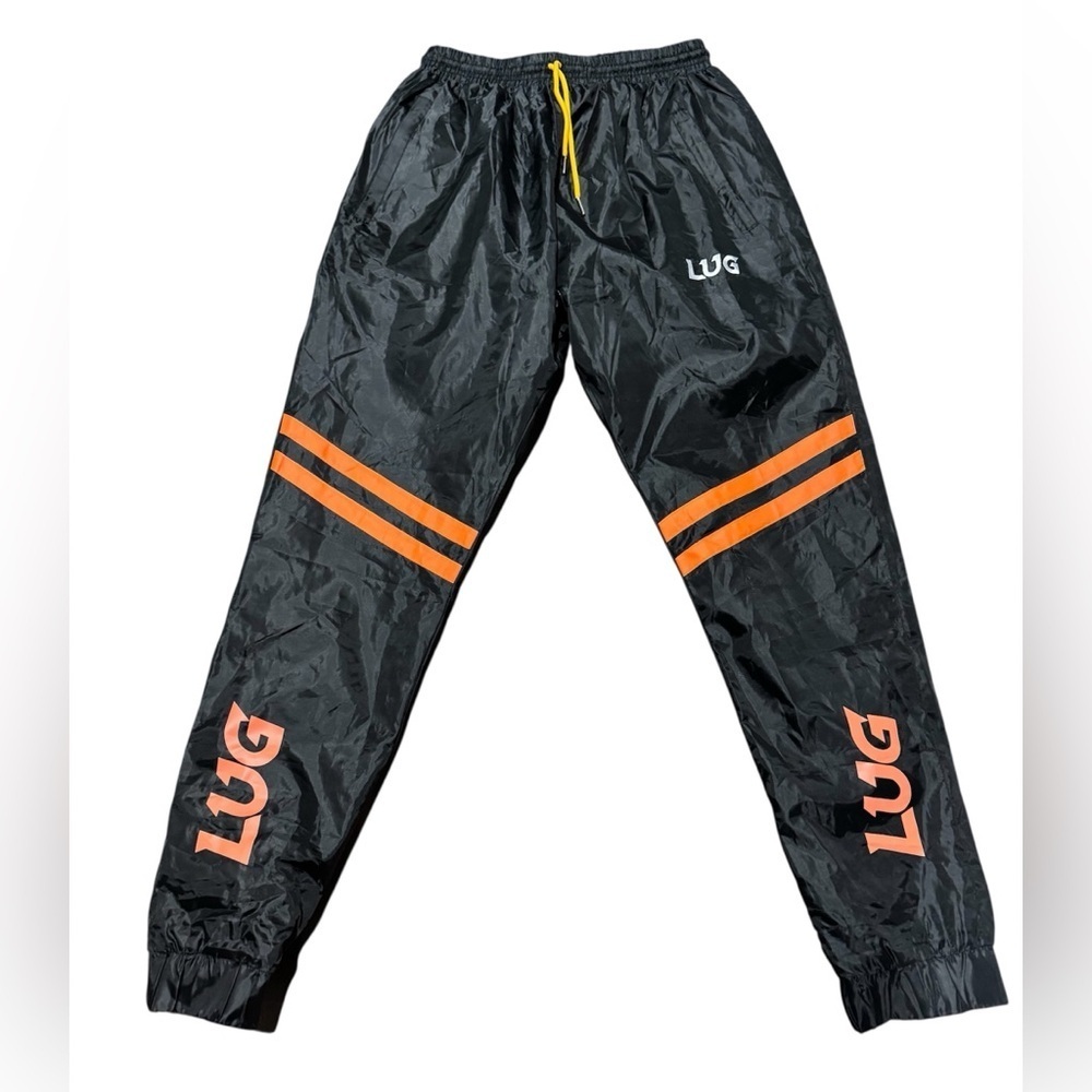 LUG SHOP THE SPEEDSUIT WIND PANTS BLACK ORANGE Men’s Size XL